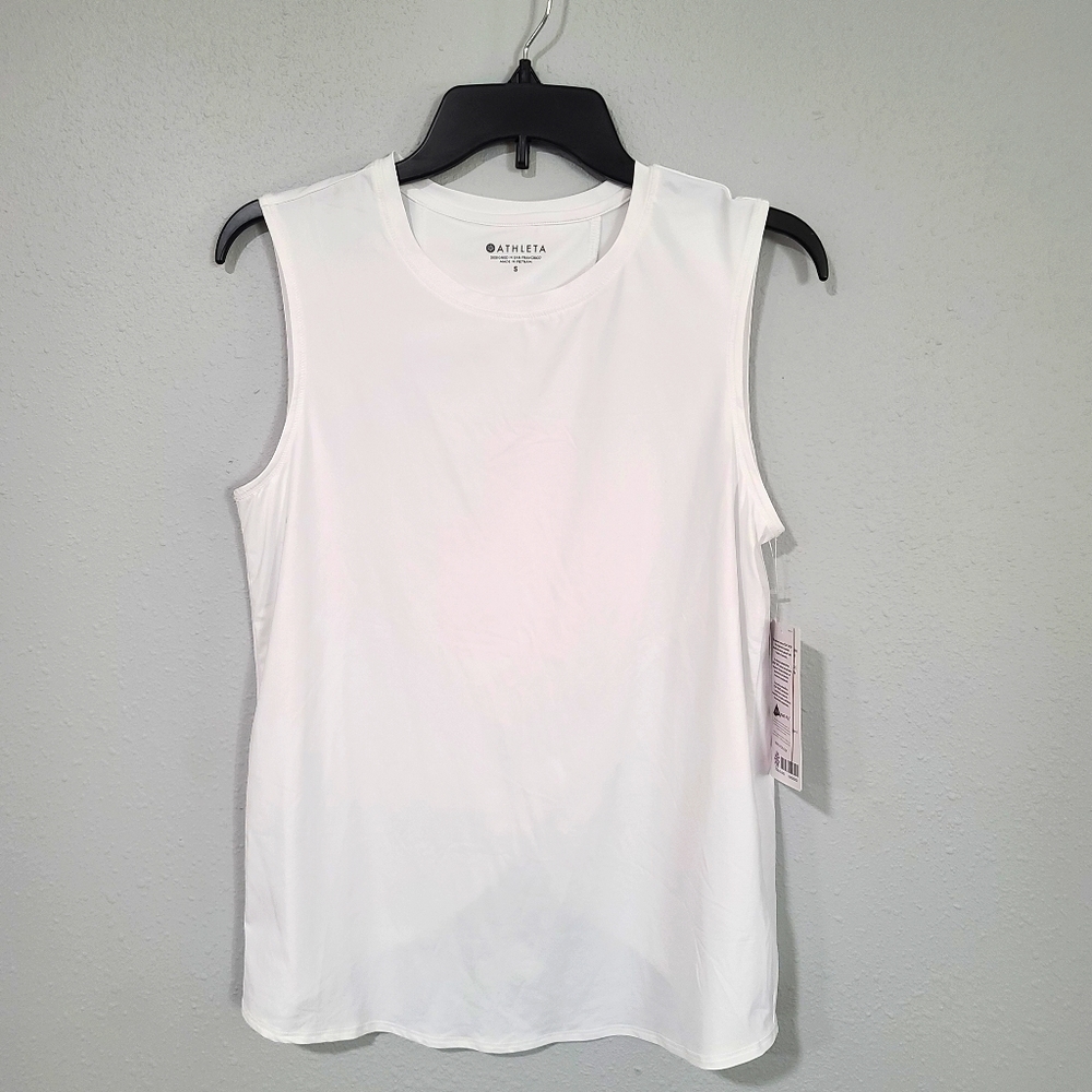 Athleta Lycra Womens Sleeveless Top With Split Des